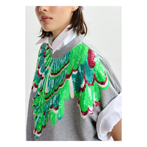 Essentiel Antwerp - Sweatshirt Jolies Stickereien | Grün