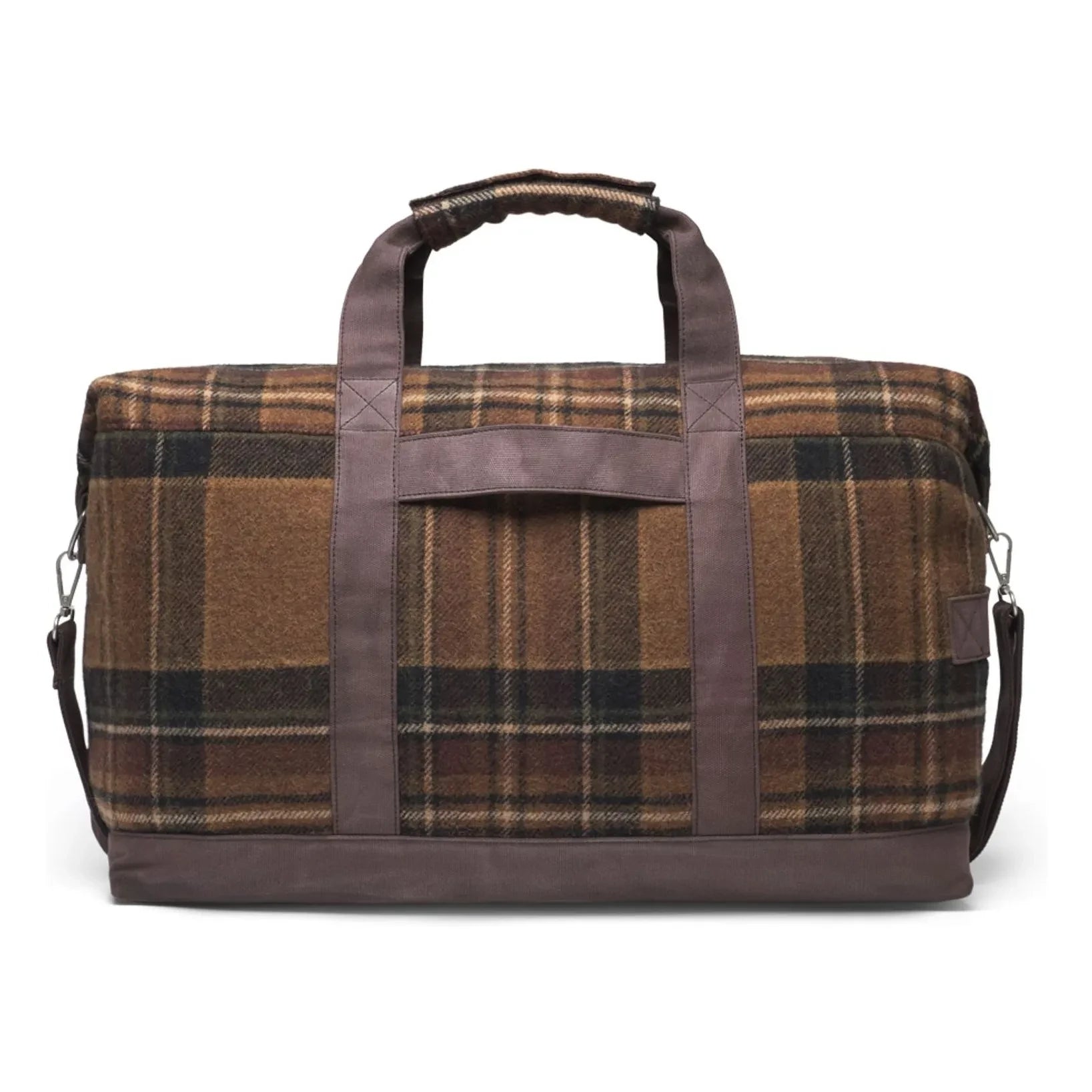 Les Deux - Wesam Check Weekend Wool Plaid Bag | Brown