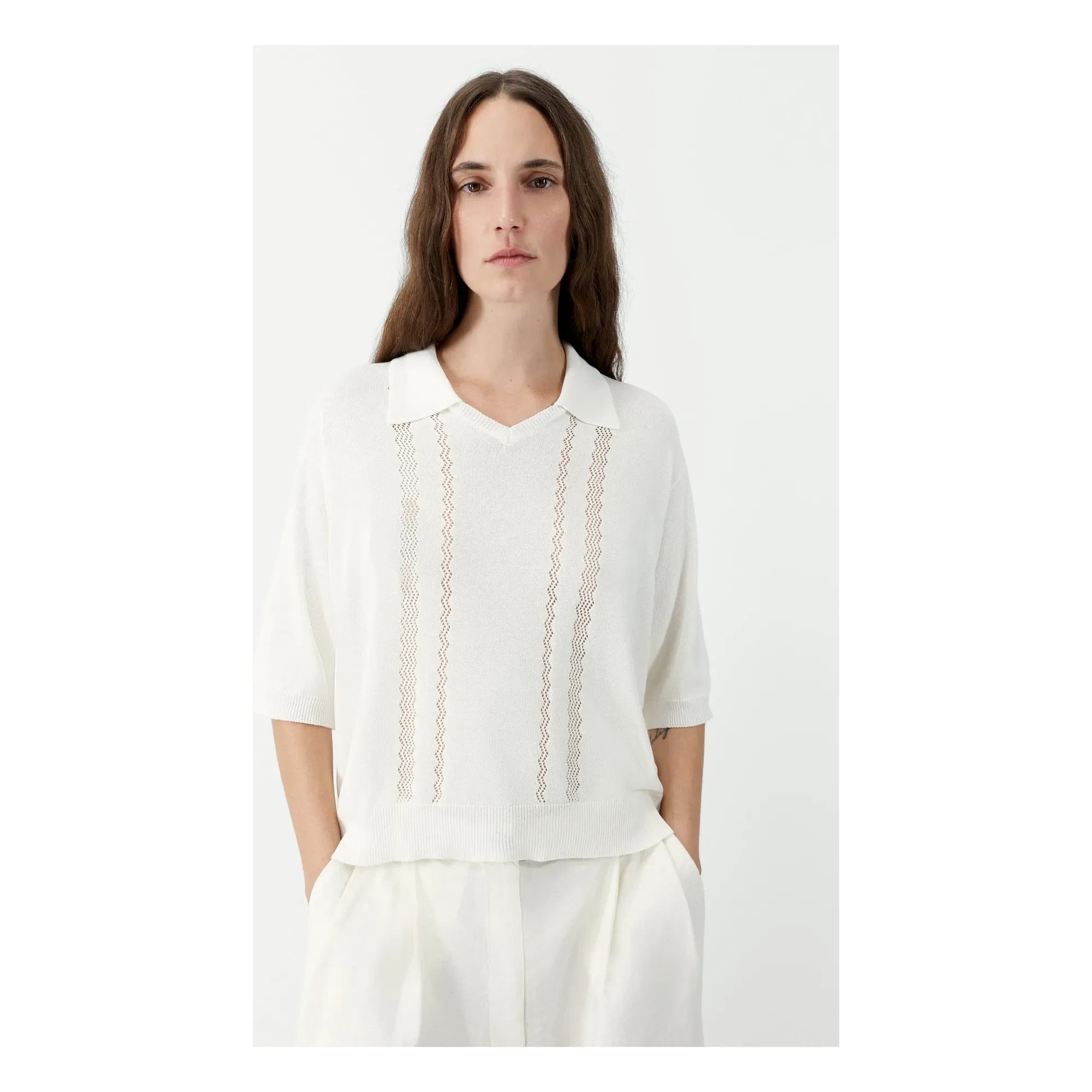 Cordera - Knit Polo | Beyaz