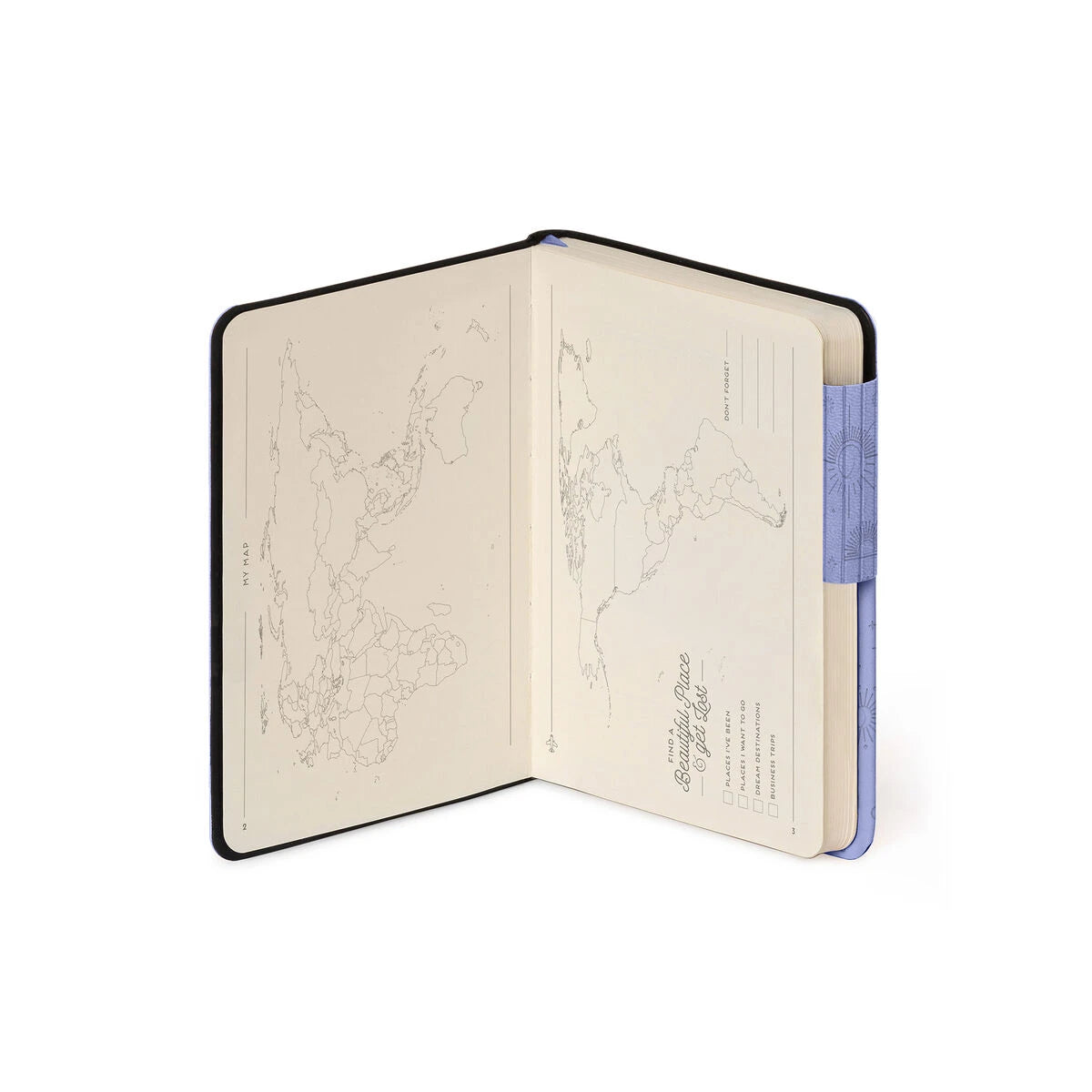 Legami - Notebook with Blank Pages and Monochrome Soft Cover - Cosmic Lilac - My Notebook