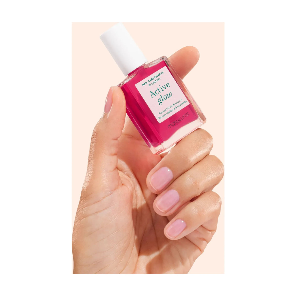 Manucurist - Active Glow Tratamiento de Uñas Arándanos - 15 ml | Rosa
