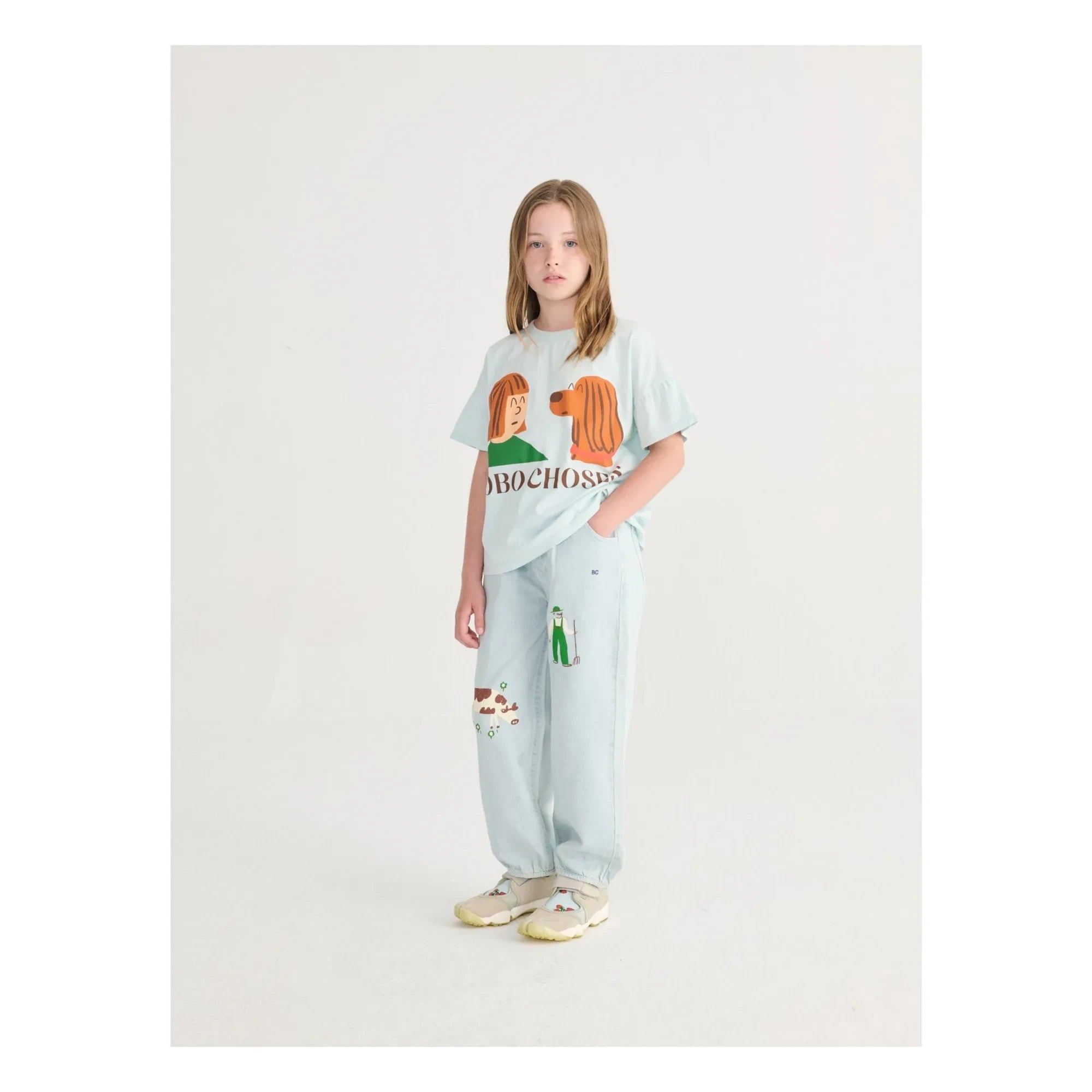 Bobo Choses - Friends T-shirt Organic cotton | Light blue