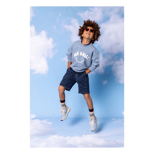 Hundred Pieces - Ryde organik pamuk sweatshirt | Gri mavi