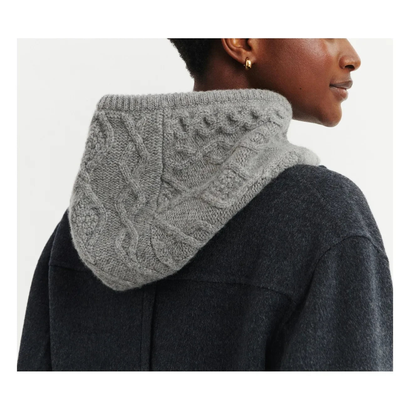 Bompard - Twisted Cashmere Balaclava | Grey