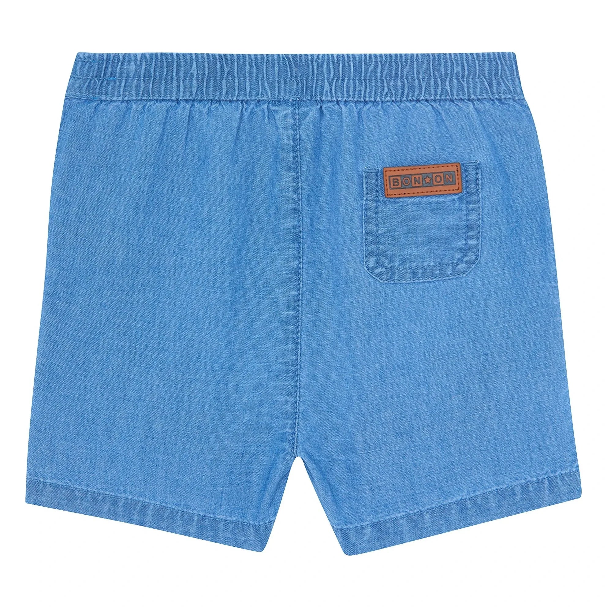 Bonton - Kısa Lyon Chambray | Kot mavisi