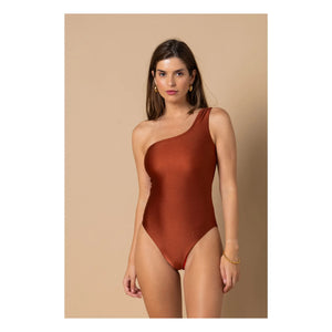 Alma Deia - Ava Asimetrik Tek Parça Mayo | Terracotta