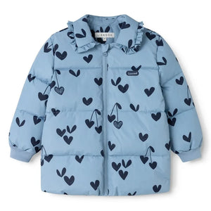 Liewood - Chaqueta acolchada Anemone Hearts de fibras recicladas | Azul