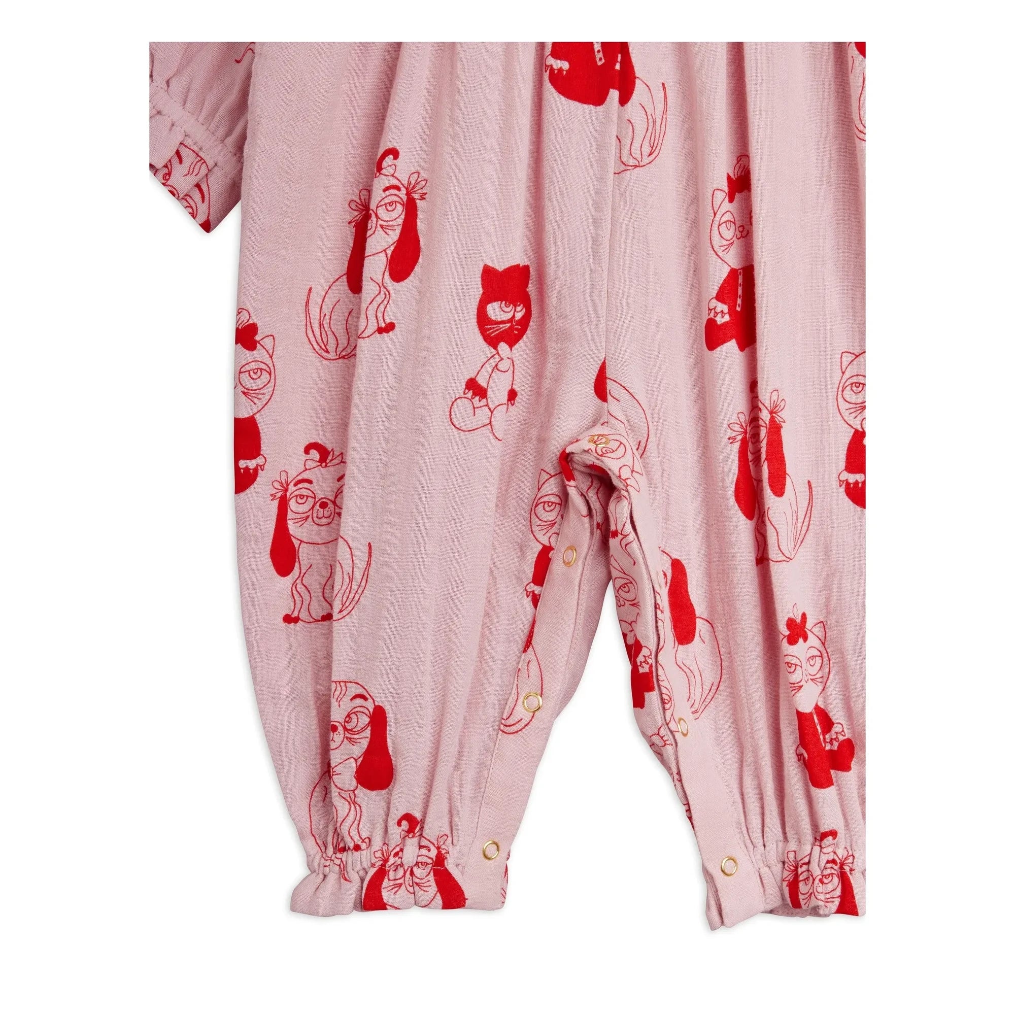 Mini Rodini - Bio-Baumwoll-Strampler mit Tiermotiv | Rosa