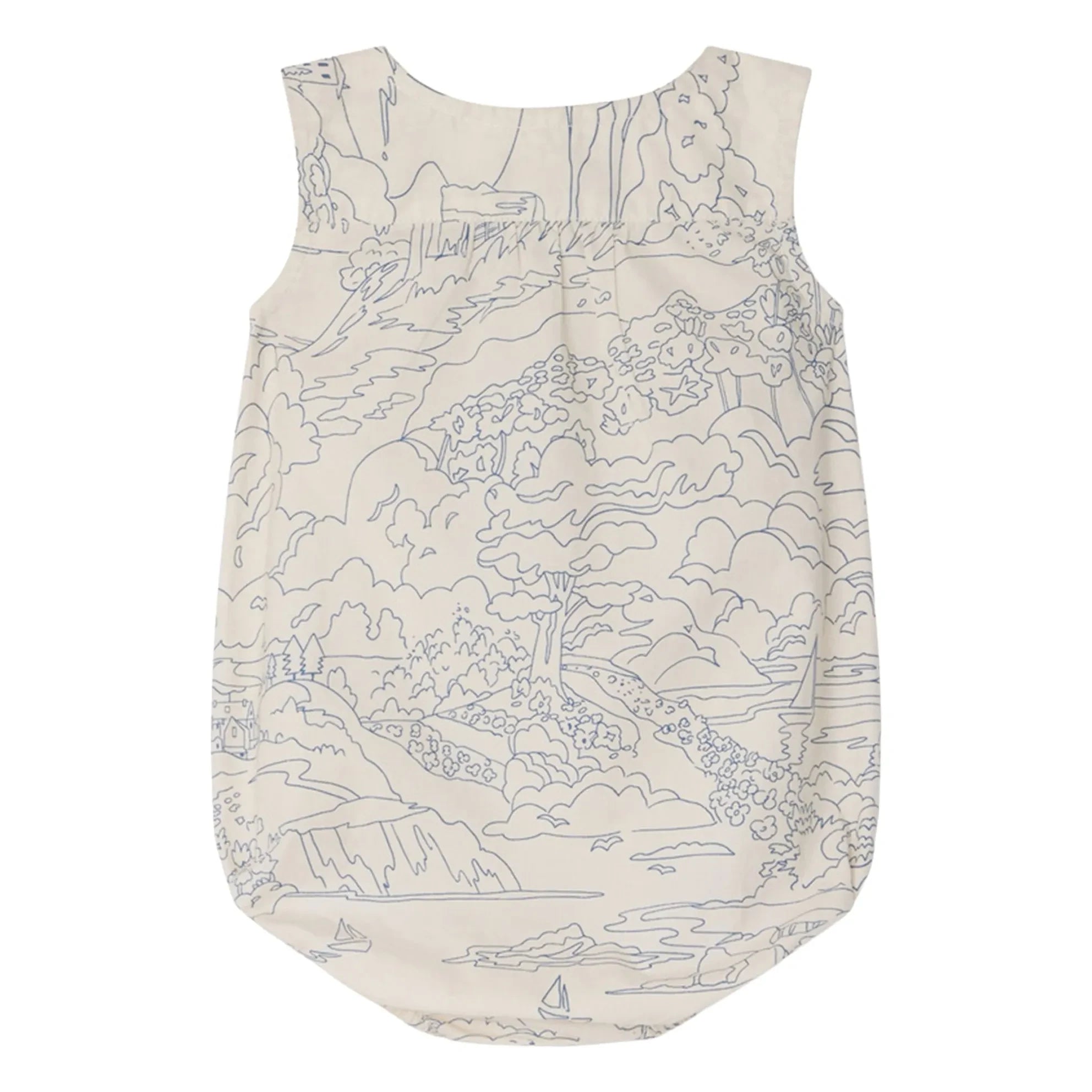 Bonpoint - Nico Landscape Organic Cotton Romper | Ecru