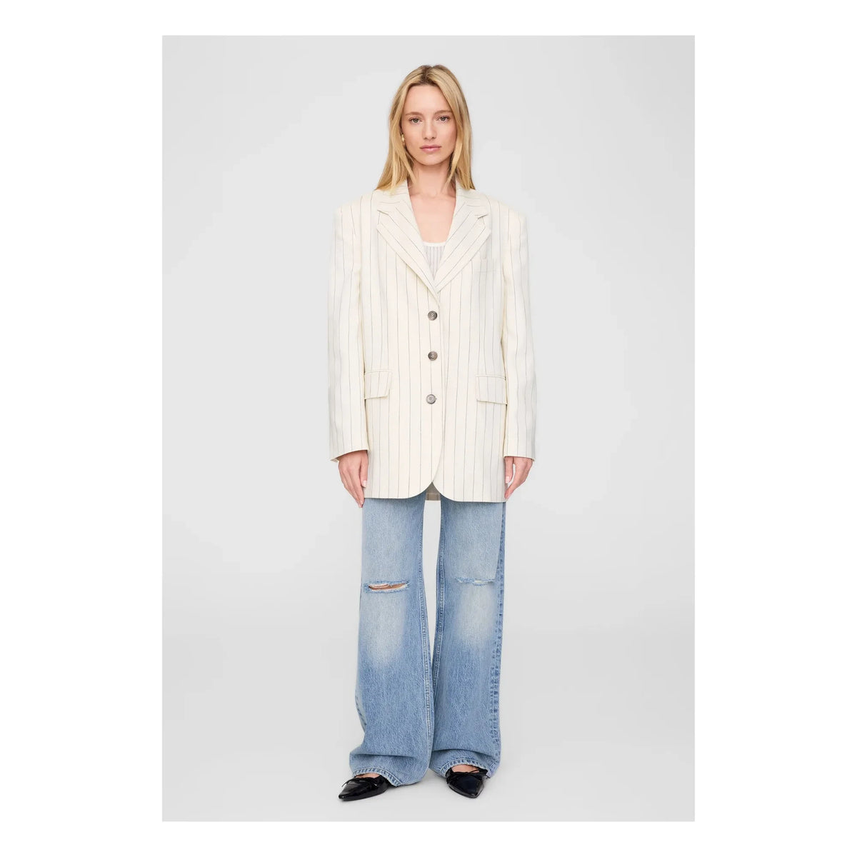 Anine Bing - Chaqueta Sara Rayas | Crema