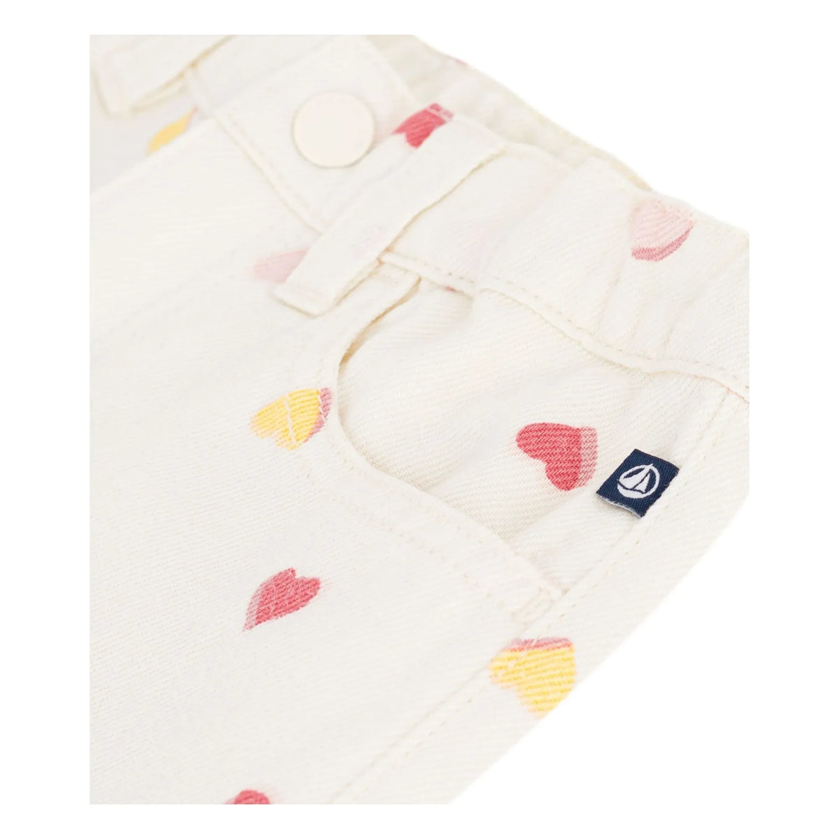 Petit Bateau - Büyük Kalpli Pantolon | Ecru