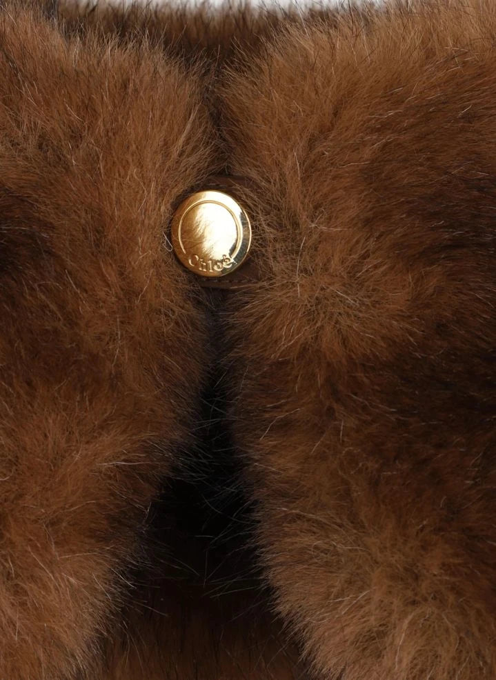 Chloé - Abnehmbarer Fleecekragen | Camel