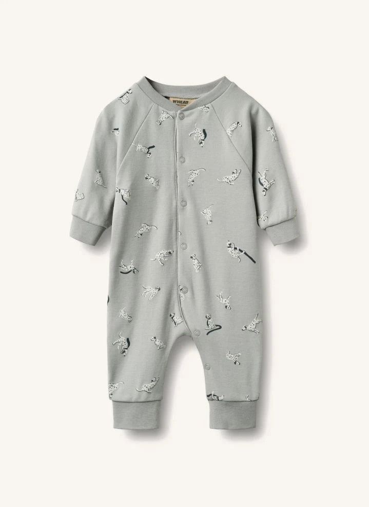 Wheat - Lou Chiens Bio-Baumwoll-Overall | Grau-blau