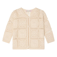 Bonpoint - Léa-Marie Häkelstrickjacke | Ecru