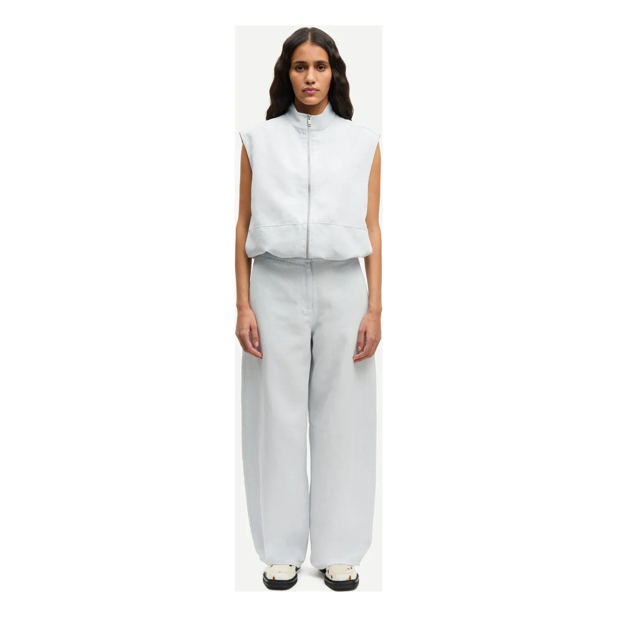 Samsoe Samsoe - Saroko Organic Cotton Pants | Light Gray