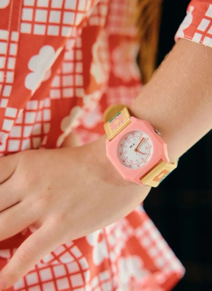 Mini Kyomo - Seventies Flowers Saat - Mini Kyomo x Taxi Brousse | Bej