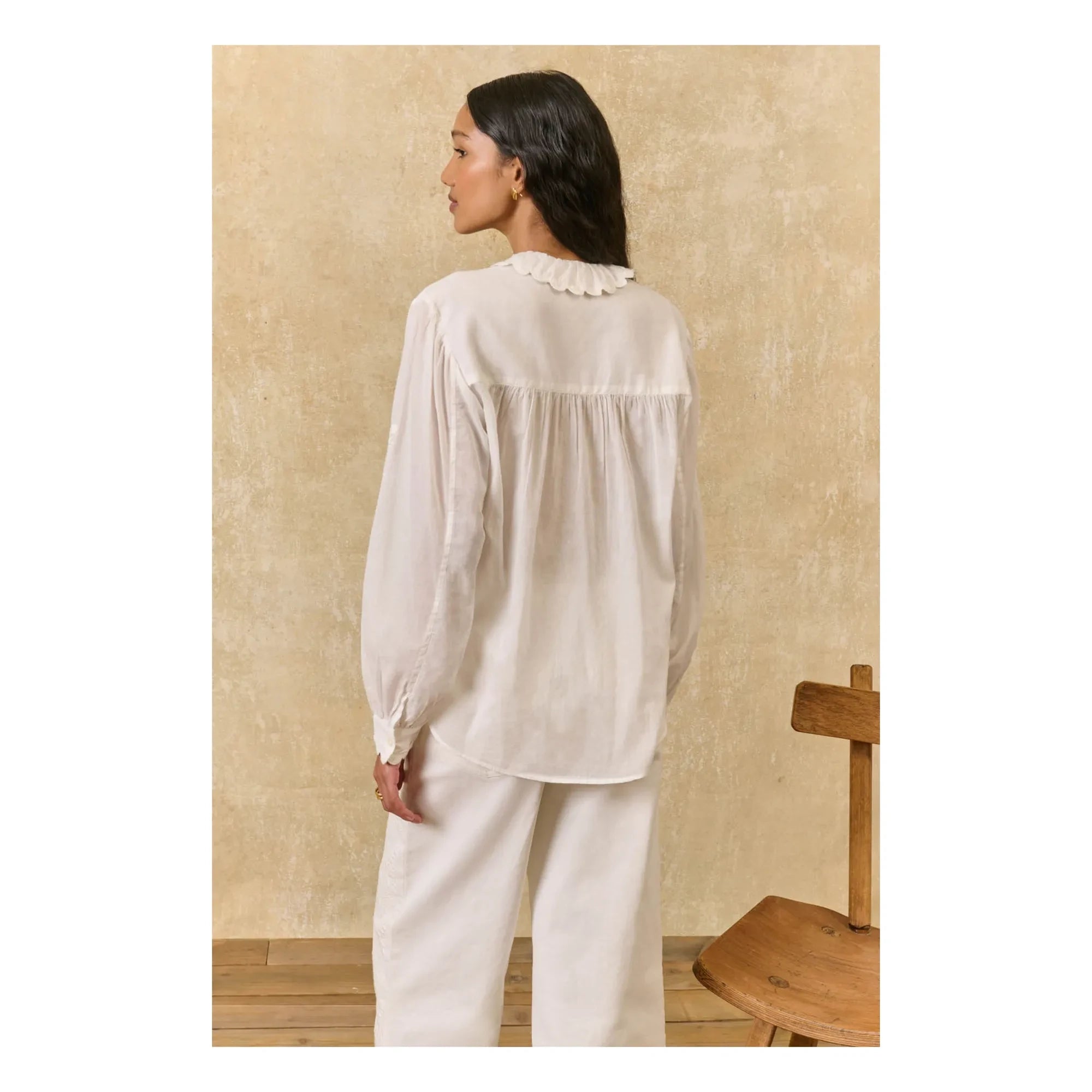 Louise Misha - Cora Bluse aus Bio-Baumwolle | Weiß