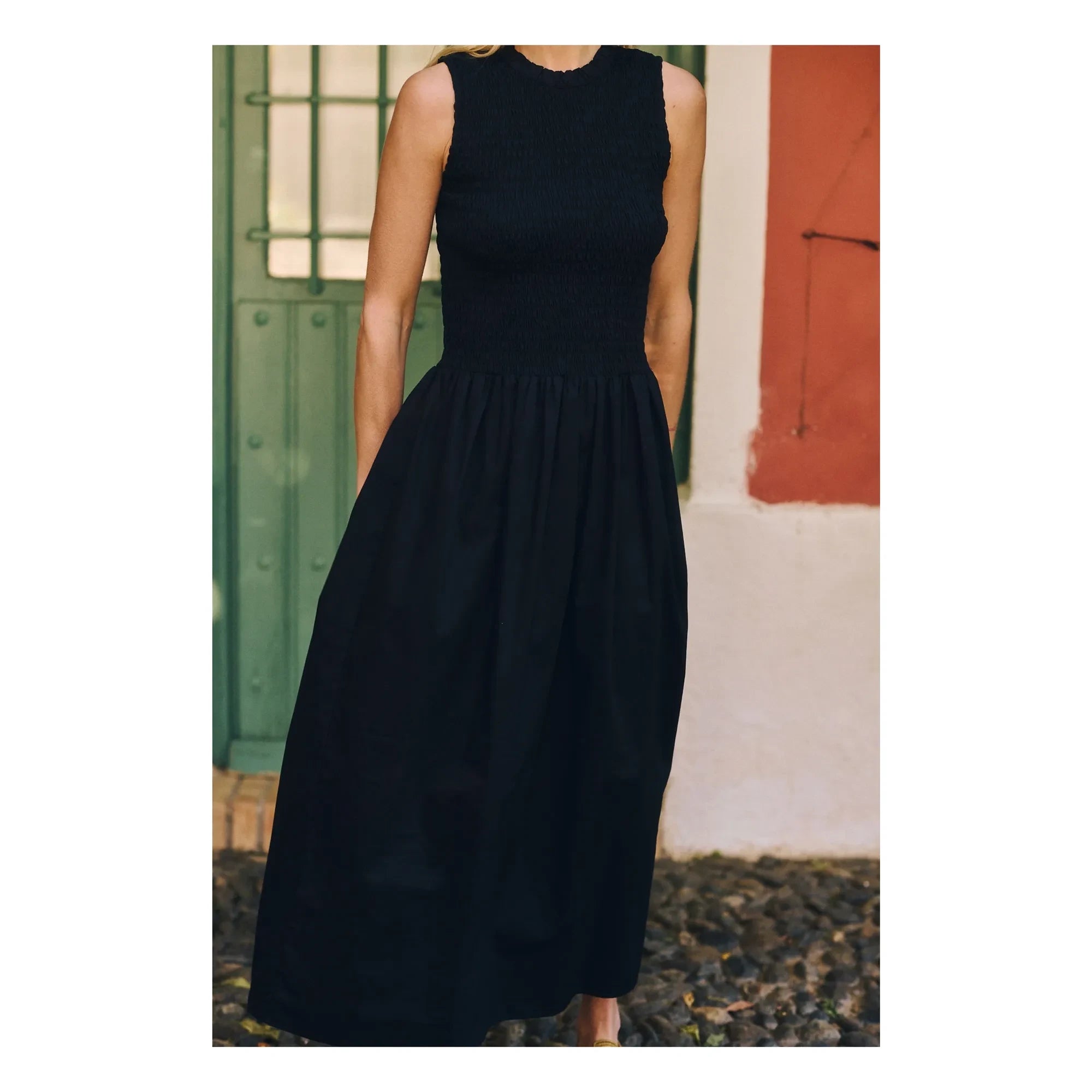 Maria de la Orden - Saint Barth Pamuk Elbise | Siyah