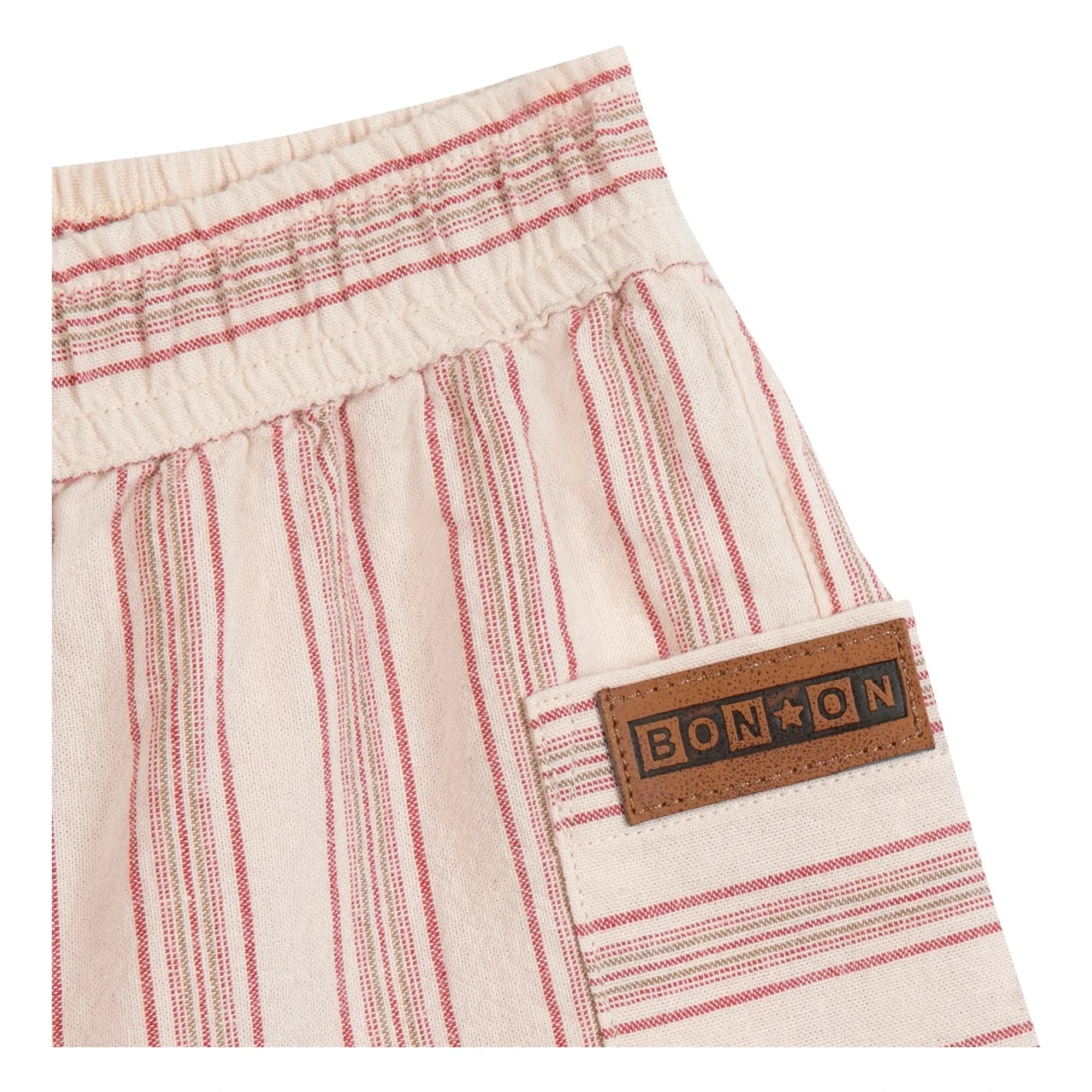 Bonton - Lois Bebek Çizgili Şort | Krem