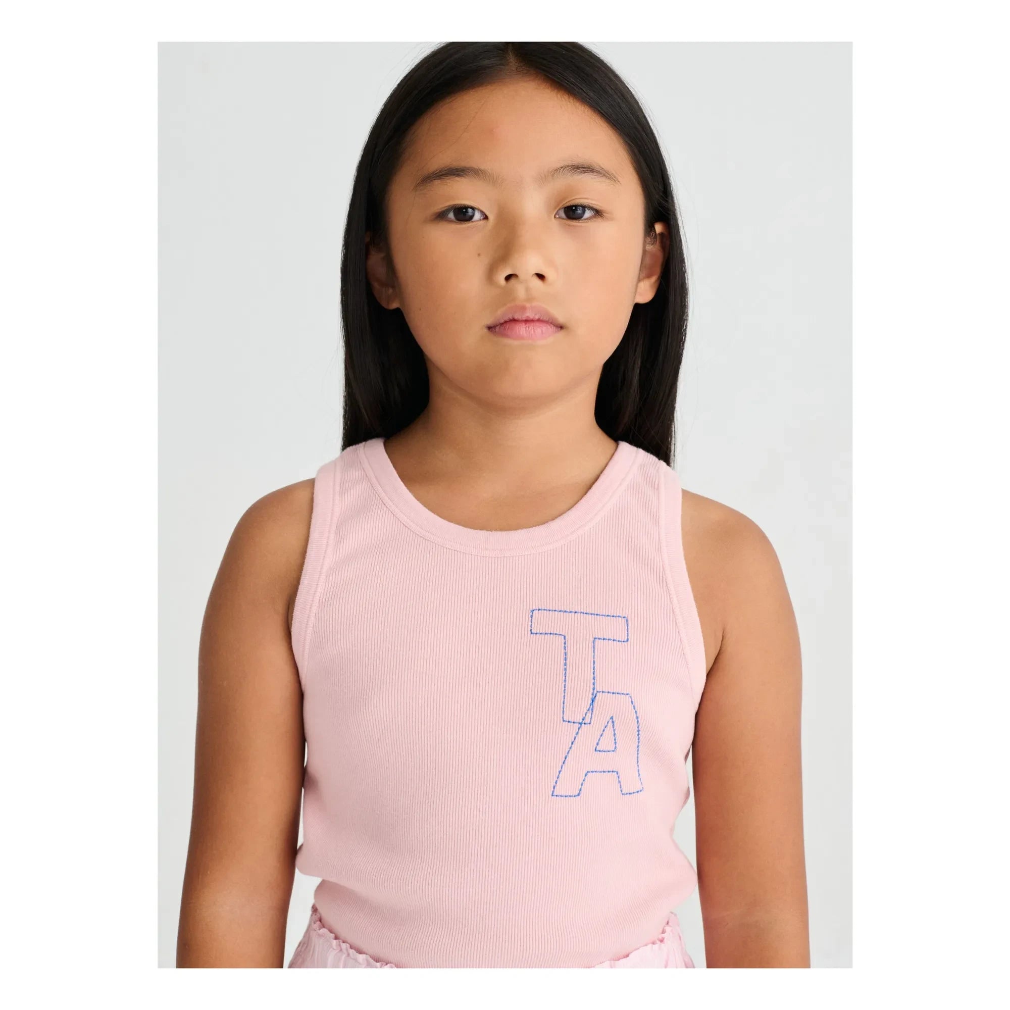 True Artist - Top de tirantes acanalado N°20 | Rosa pálido