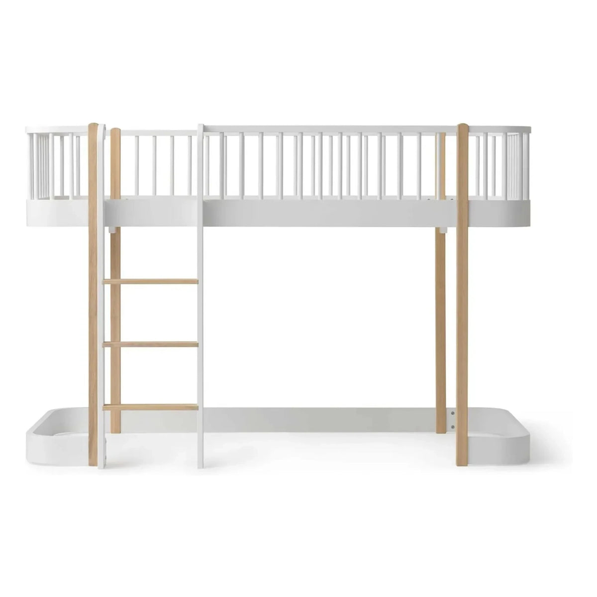 Oliver Furniture - Orijinal dönüşüm kiti, çatı katı yataktan ranza yatağa, beyaz/meşe | Meşe