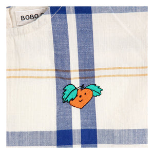 Bobo Choses - Organik pamuklu bebek tartan üst | Ekru