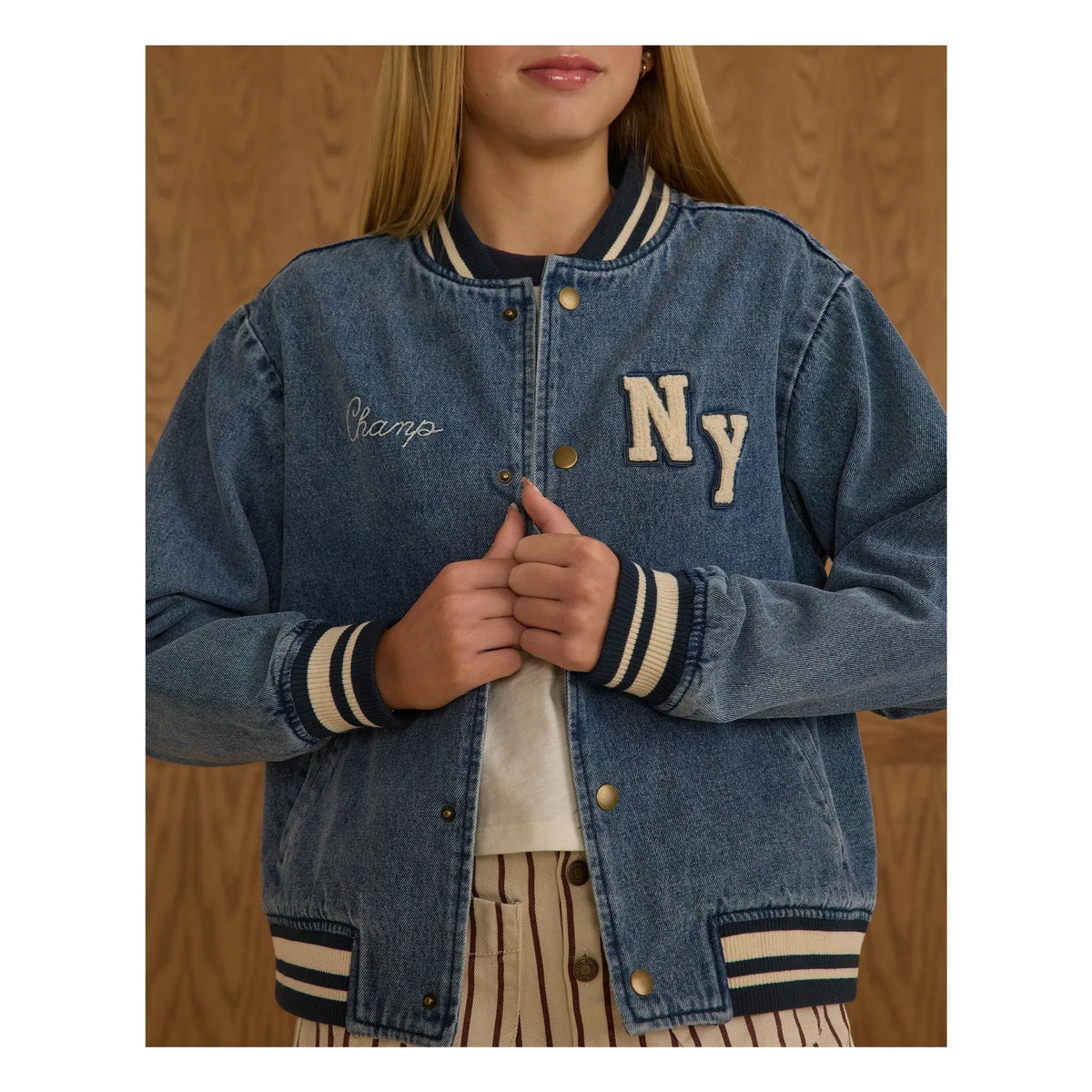 Rylee + Cru - Bomber Varsity | Denim
