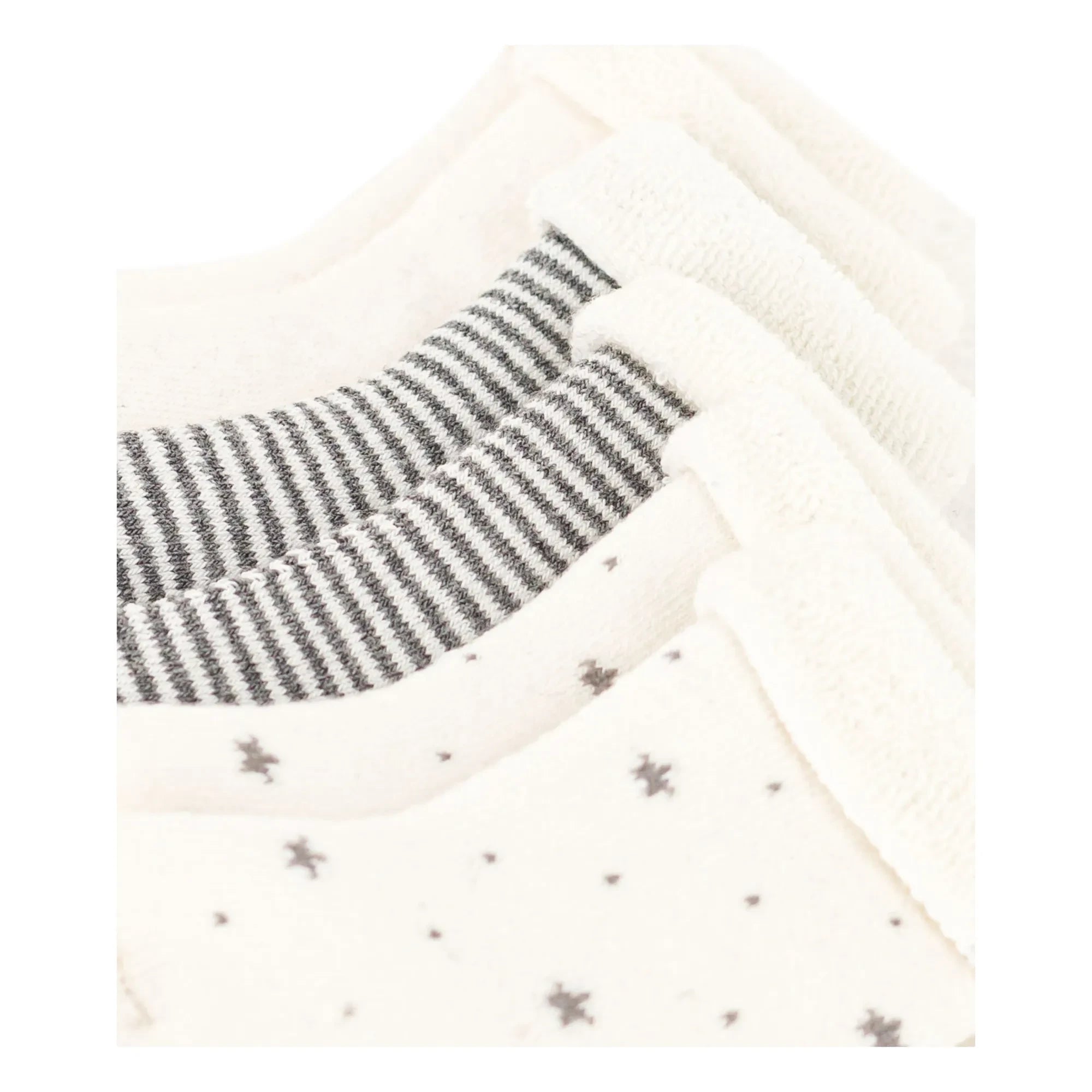Petit Bateau – Socken-Set Bouclette, 3er-Pack | Ecru