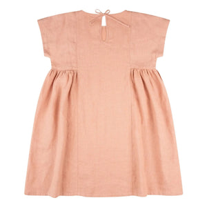 Matona - Vestido de lino | Rosa empolvado