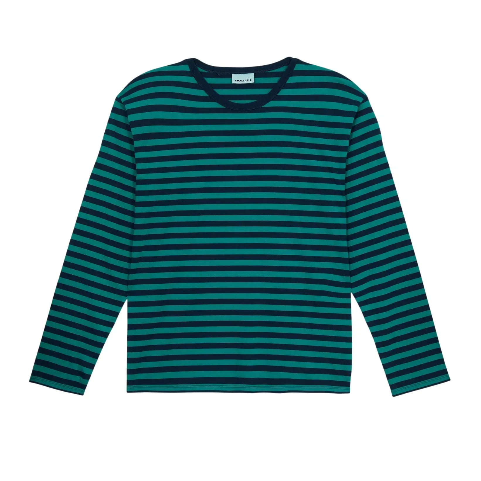 Smallable Man - Camiseta de algodón orgánico a rayas Silas | Verde bosque