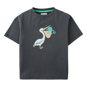 Gingersnaps - Eld Pelican T-Shirt | Kohlegrau