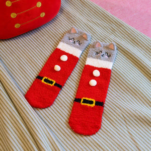 Legami - Kids' Noel Slipper Çoraplar Kitty Santa - Tam Bir Uyum!