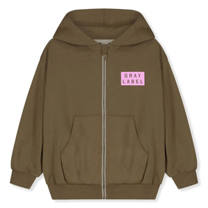 Gray Label - Fermuarlı Sweat Gri Etiket Organik Pamuk | Kahverengi