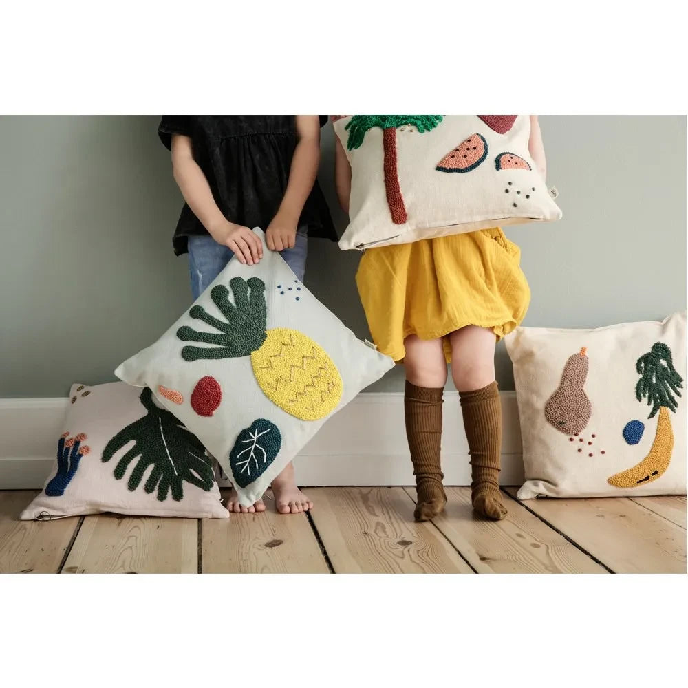 Ferm Living Kids - Palm Tree Cushion | White
