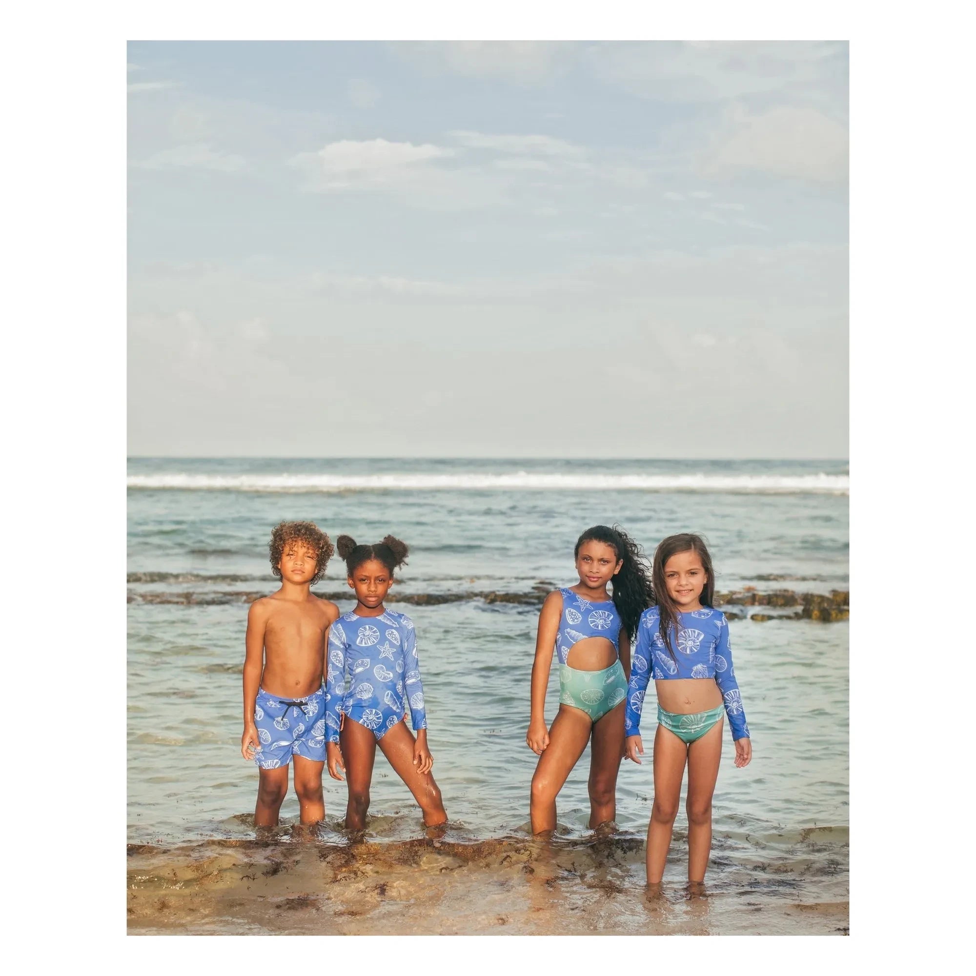 Pepita & Me - Badeshorts Coquillages | Blau