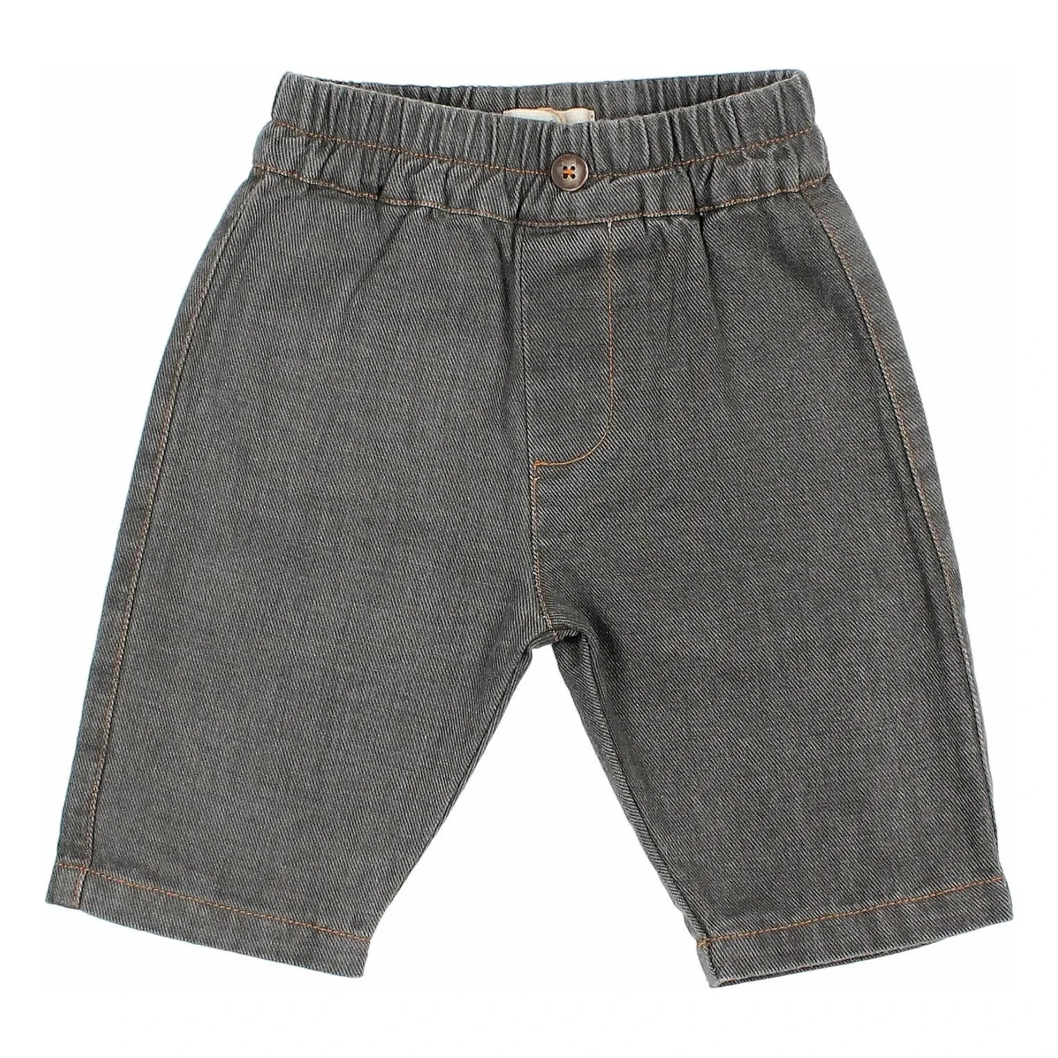 Búho - Pantalones vaqueros de algodón orgánico para bebé | Gris vaquero