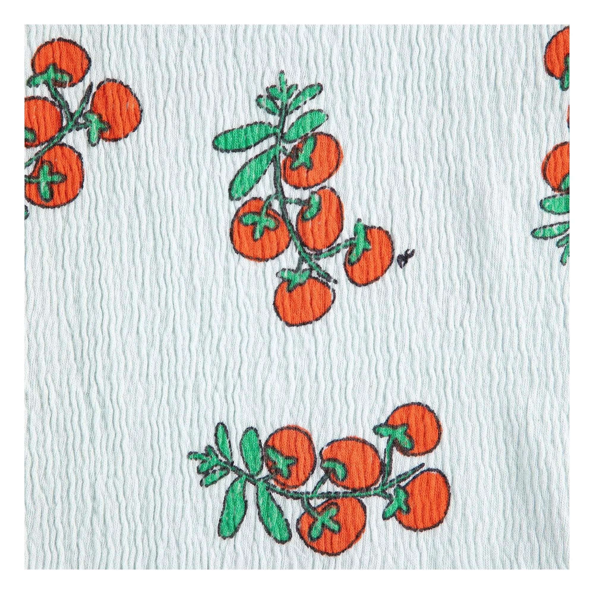 Bobo Choses - Camiseta Crop de Algodón Orgánico Tomate | Azul claro