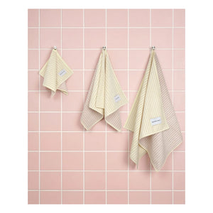 Maison Deux - Striped bath towel | Yellow