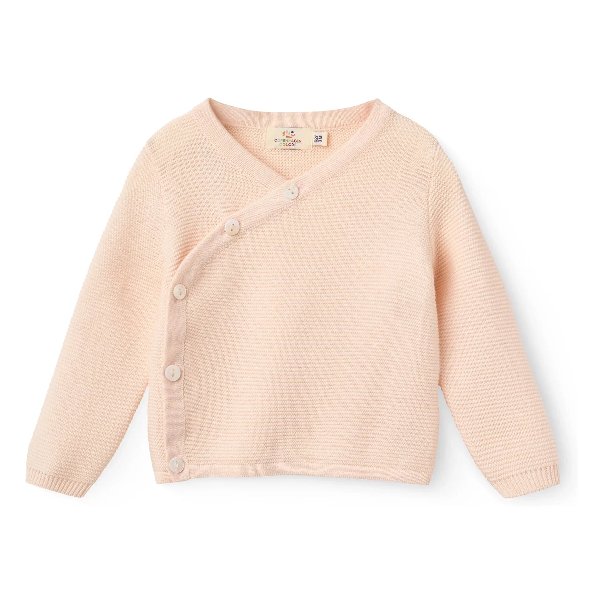 Copenhagen Colors - Organik Pamuklu Cache-Coeur Hırka | Lychee Pink