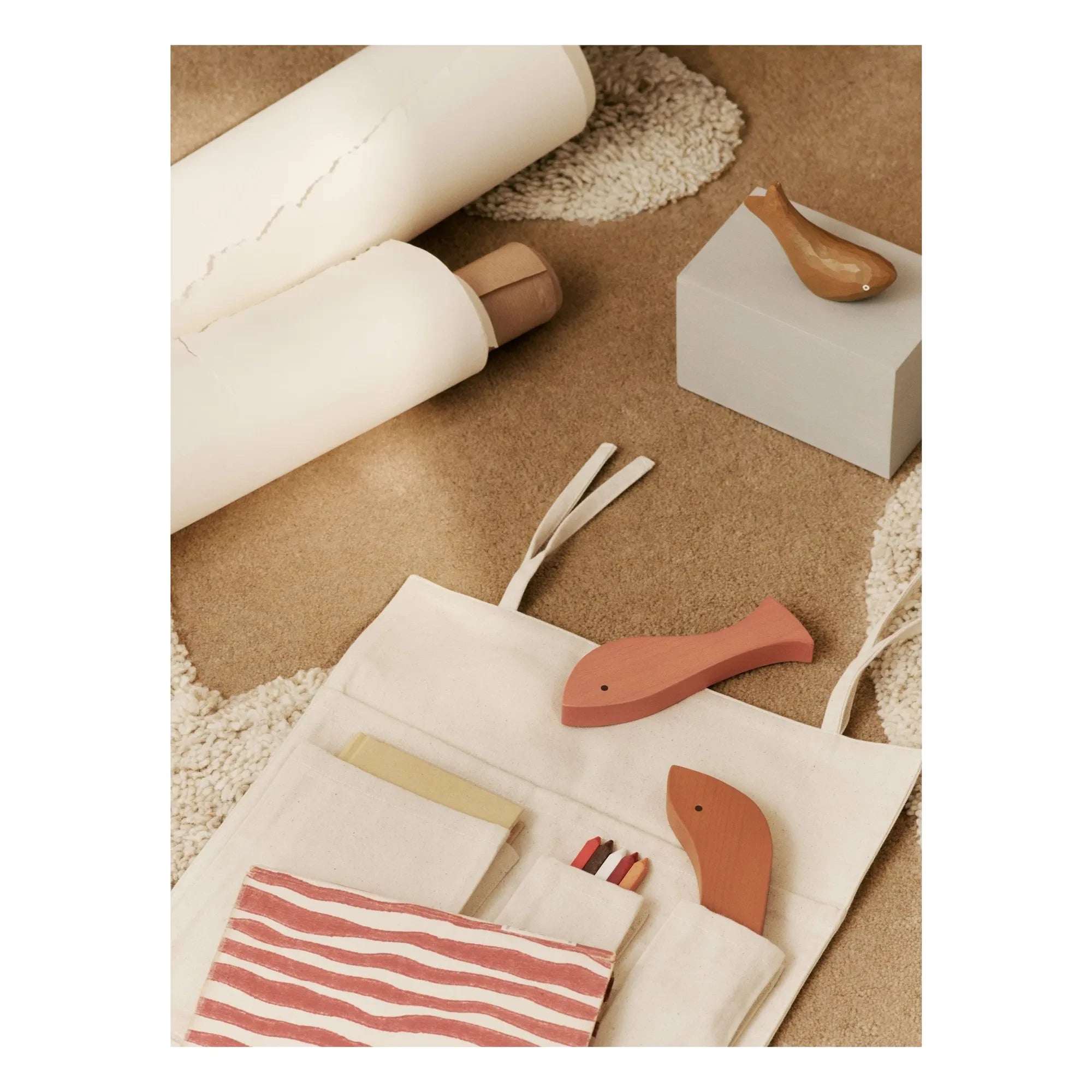 Ferm Living Kids - Pamuk seyahat düzenleyici | Beyaz