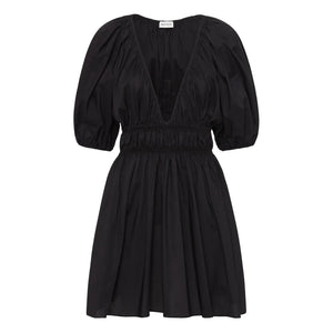 Matteau - Shired Drapeli Mini Elbise | Siyah