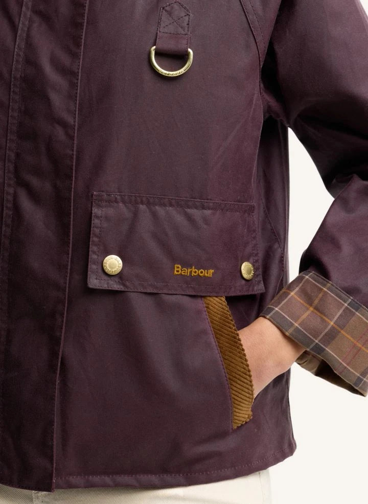 Barbour - Cottingham Yağlı Pamuk Ceket | Bordo