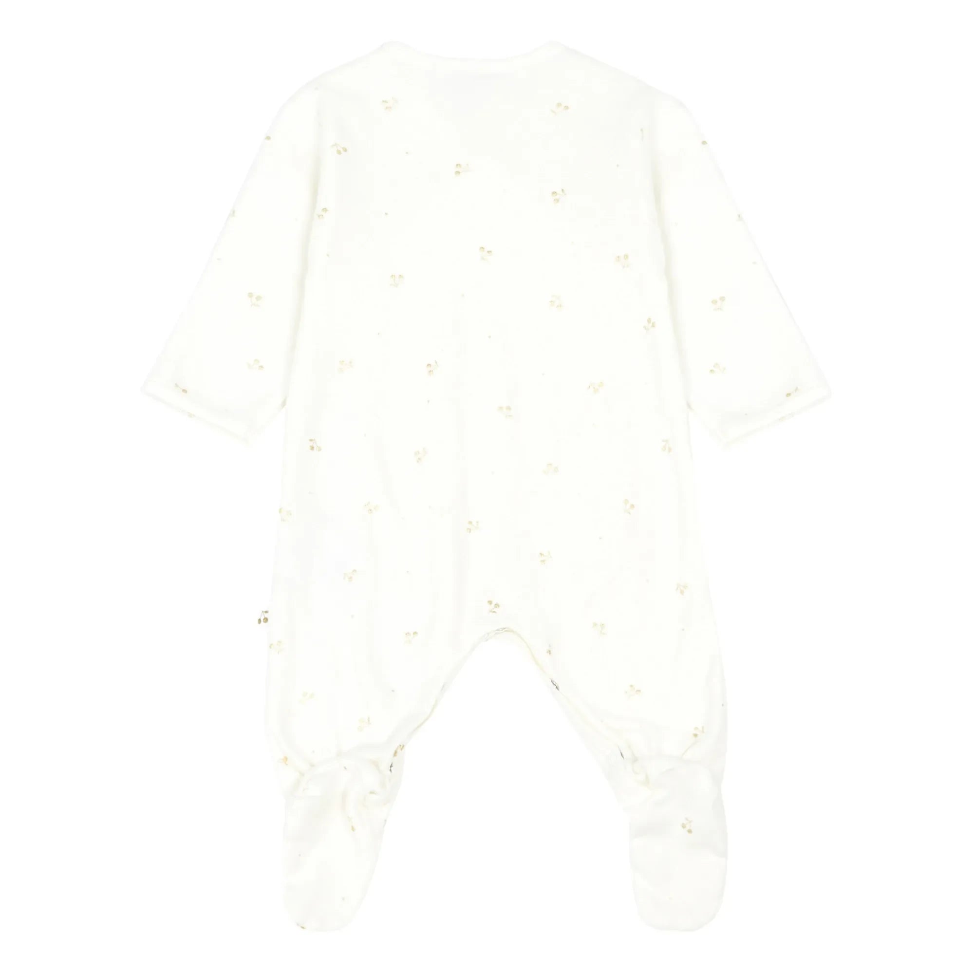 Bonpoint - Cherry Jersey Romper Pajamas | Gold