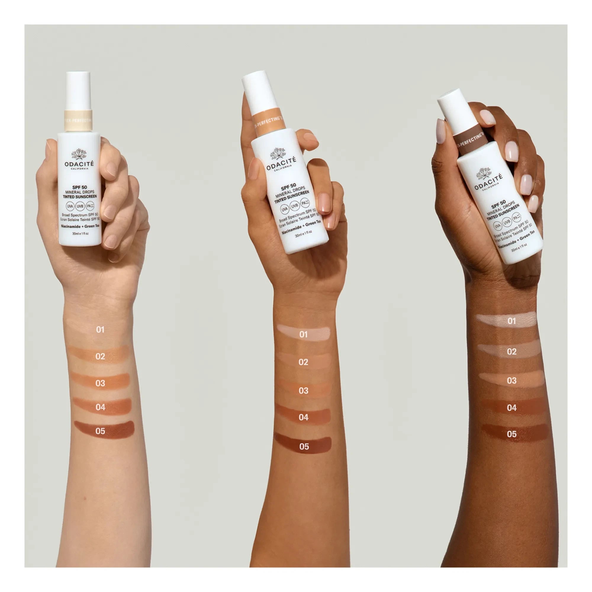 Odacité - Mineral Damlalı Renkli Güneş Kremi SPF 50 Flex-Perfecting™ - 30 ml | 03