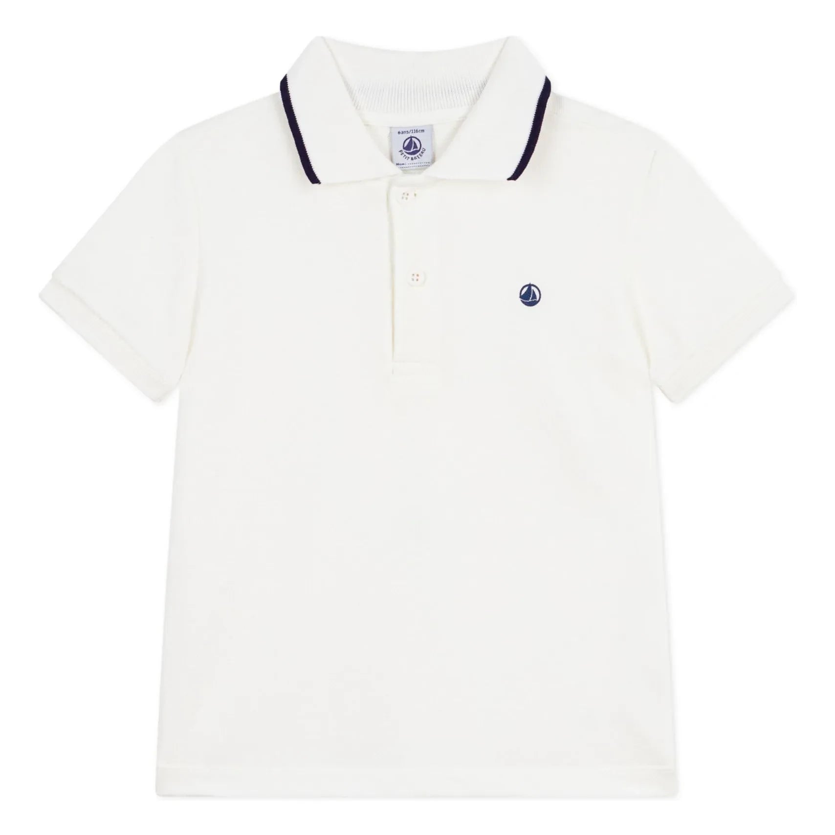 Petit Bateau - Bio-Baumwoll-Polo-Shirt | Weiß