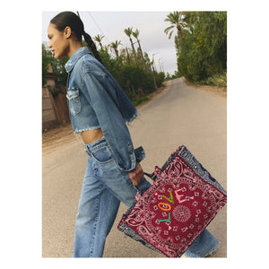Call it by your name - Love Cotton Maxi Tote | Bordo