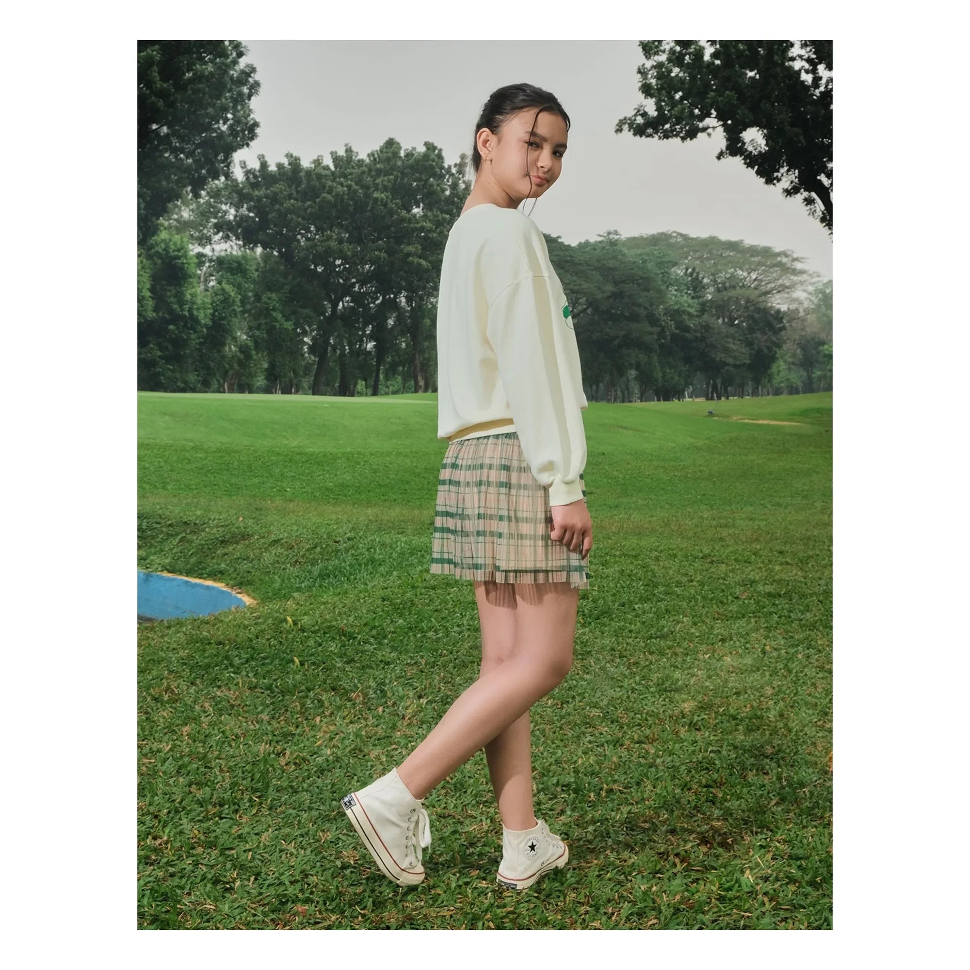 Gingersnaps - Serena Eat Your Greens sweatshirt | Beyaz