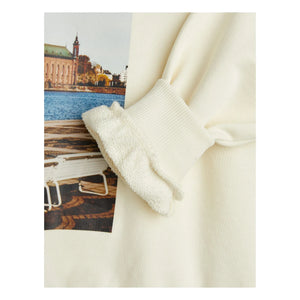 Mini Rodini - City Hall organik pamuklu sweatshirt | Ekru