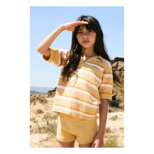 birinit - Çizgili polo gömlek | Kum