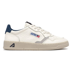 Autry - Medalist Düşük Dokulu Deri ve Süet Sneaker | Mavi